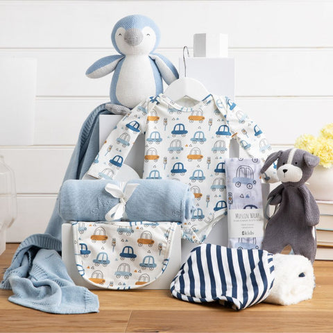 Knitted Classic Baby Boy Hamper - Baby Gift
