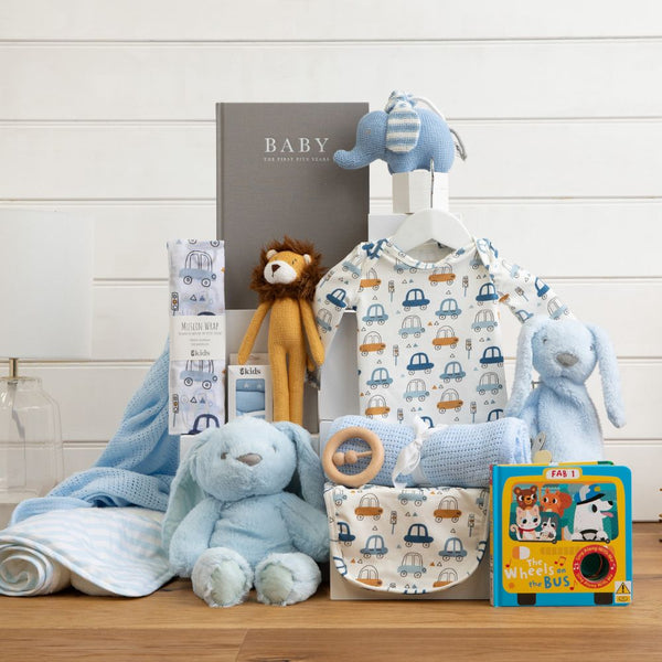 Personalised Magical Beginnings Baby Boy Hamper Personalised