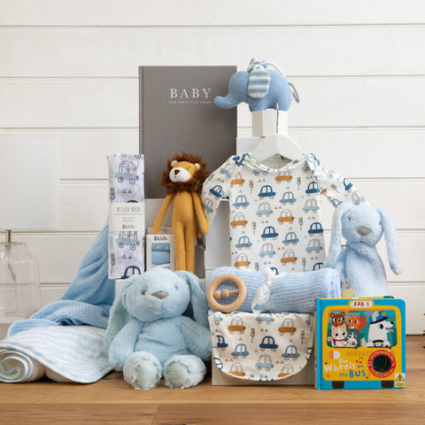 Personalised Magical Beginnings Baby Boy Hamper