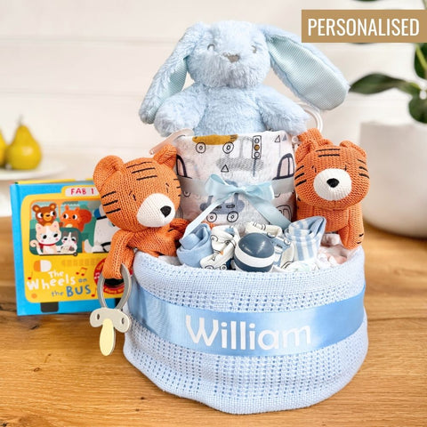 Nappy Cake Personlaised Animal Adventure Boy | Personalised Baby Gift
