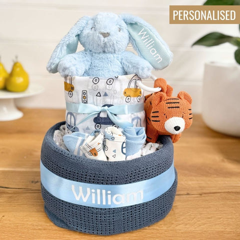 Nappy Cake Personalised Wild Wonders | Personalised Baby Gift