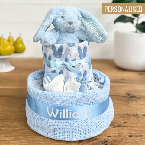 Nappy Cake Boy Personalised Sweet Dreams | Personalised Baby Gift