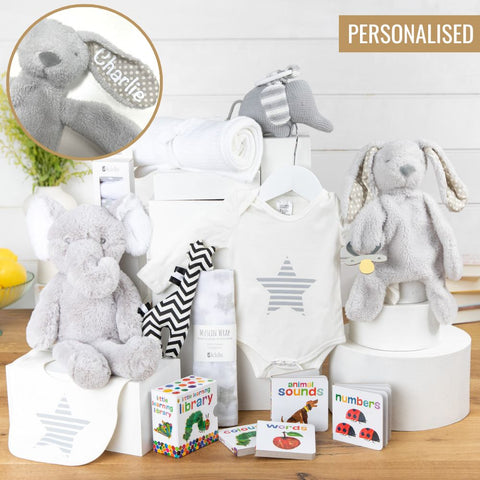 Personlaised Baby bundle gift basket