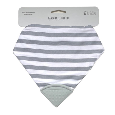Teether Bib - Grey/Grey