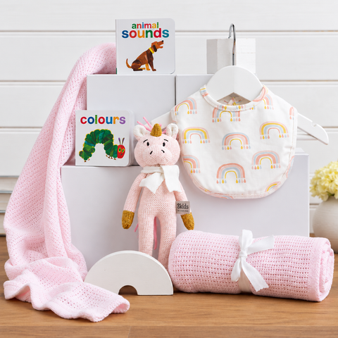 Blankie & Books Baby Girl Hamper - Baby Girl Gift Delivery