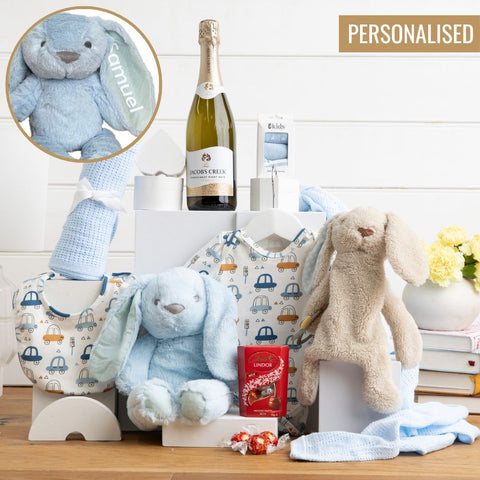 Personalised Bubbly boy Baby Hamper