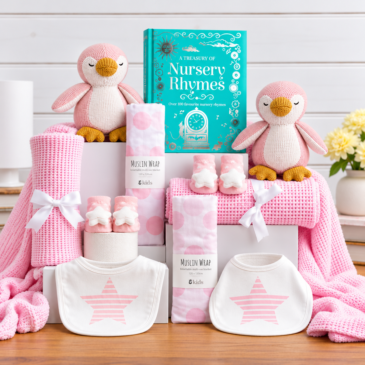 Double Trouble Twins Baby Girl Hamper - Twin Girl Gift