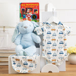 Fluffy Bunny Cuddles Baby Boy Gift Hamper