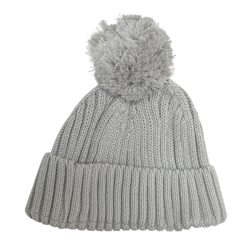 Baby Knitted Beanie - Grey
