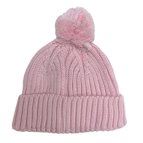Baby Knitted Beanie - Pink