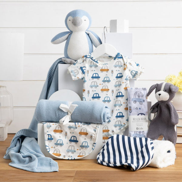Knitted Classic Baby Boy Hamper - Baby Gift
