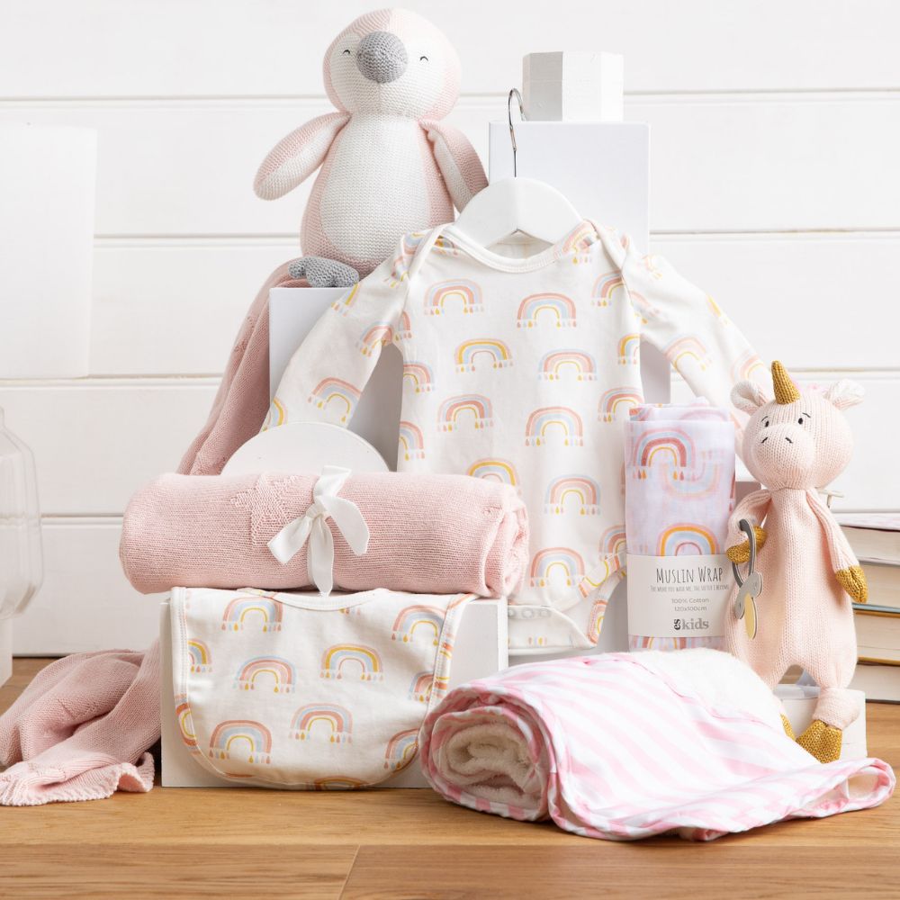 Knitted Classic Baby Girl Hamper - Baby Gift