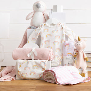 Knitted Classic Baby Girl Hamper - Baby Gift