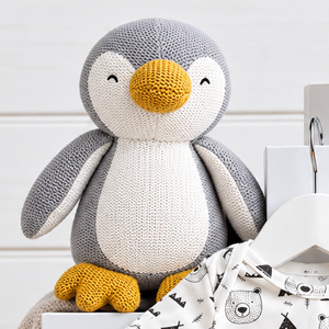 Knitted Classic Baby Hamper - Baby Shower Gift - Penguin