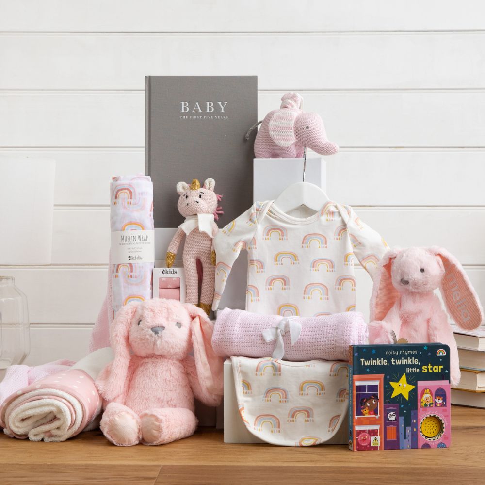 Personalised Magical Beginnings Baby Girl Hamper