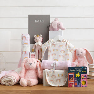 Personalised Magical Beginnings Baby Girl Hamper