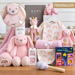 Personalised Magical Beginnings Baby Girl Hamper - Personalised Baby Gift Delivery