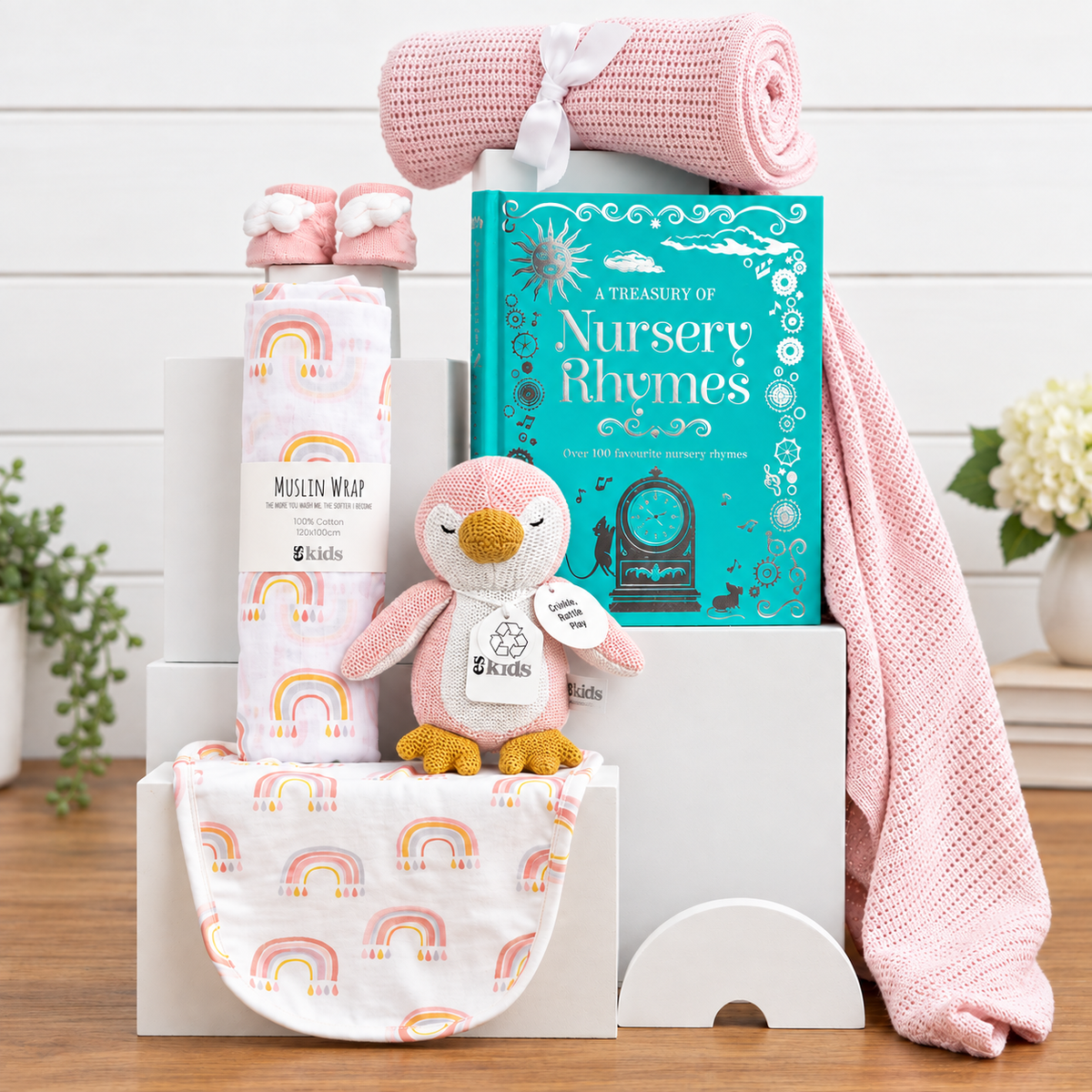 Nursery Rhyme Classic Baby Girl Hamper - Baby Shower Gift - Infant Hamper