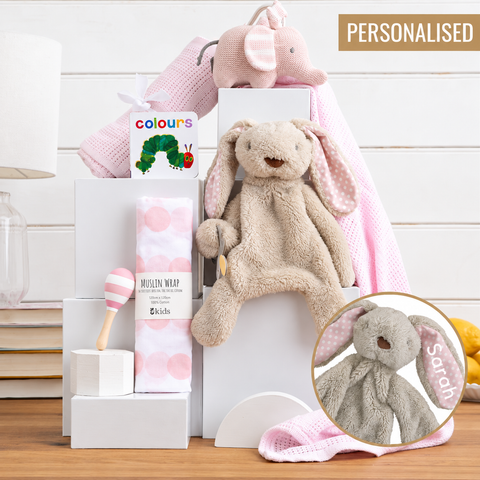 Persoanlised Baby Girl Hamper - Personalised Baby Gift - Baby Beginnings