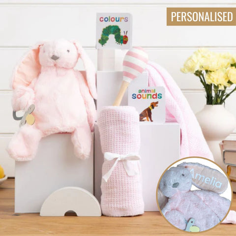 Personalised baby hamper - personalised baby girl gift box