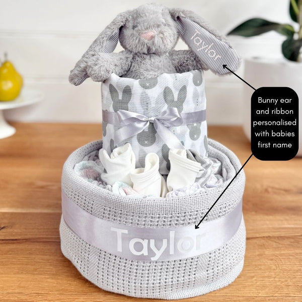 Nappy Cake Unisex Personalised Sweet Dreams | Personalised Baby Gift