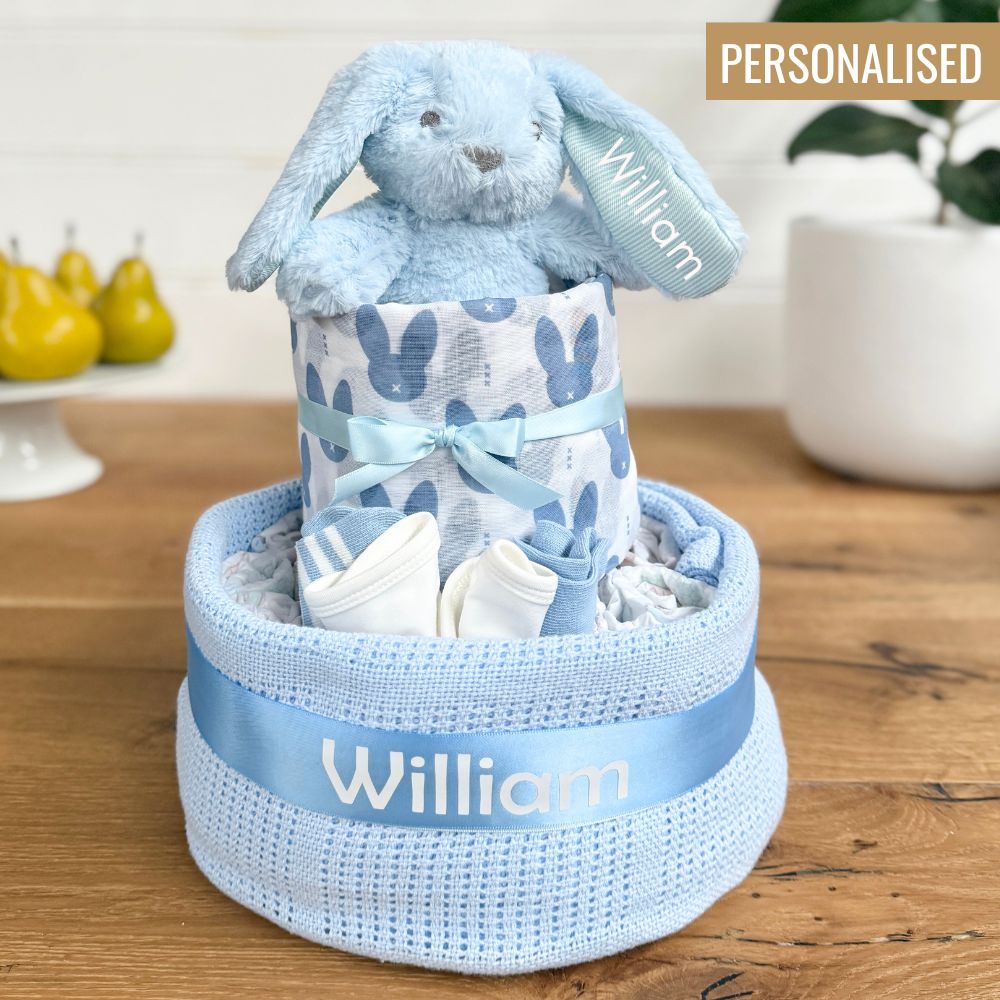 Nappy Cake Boy Personalised Sweet Dreams | Personalised Baby Gift