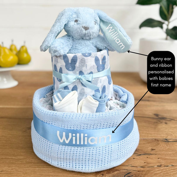 Nappy Cake Boy Personalised Sweet Dreams | Personalised Baby Gift