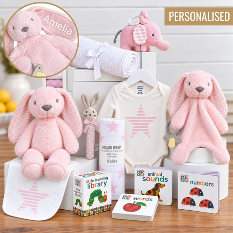 Personalised Baby Gift Hamper - Baby Bundle Girl - Newborn Gift Delivery