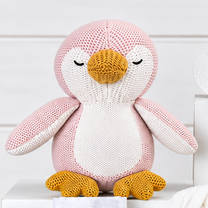Knitted Penguin Baby Toy | Infant Hamper | Baby Girl Basket