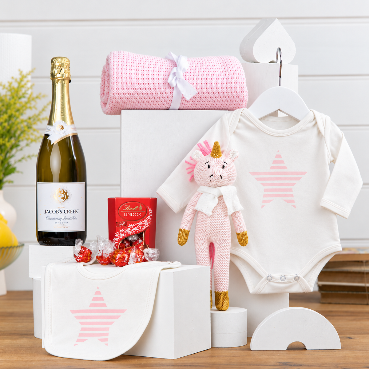 Rattle & Bubbles Baby Girl Hamper - Newborn Hamper - Maternity Gift