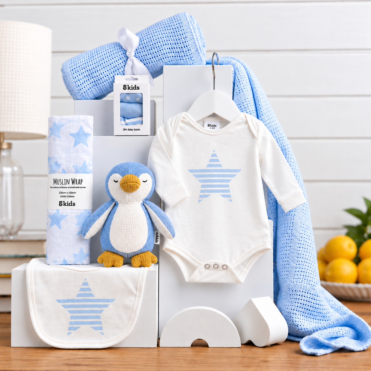 Welcome Baby Boy Basket - Baby gift delivery