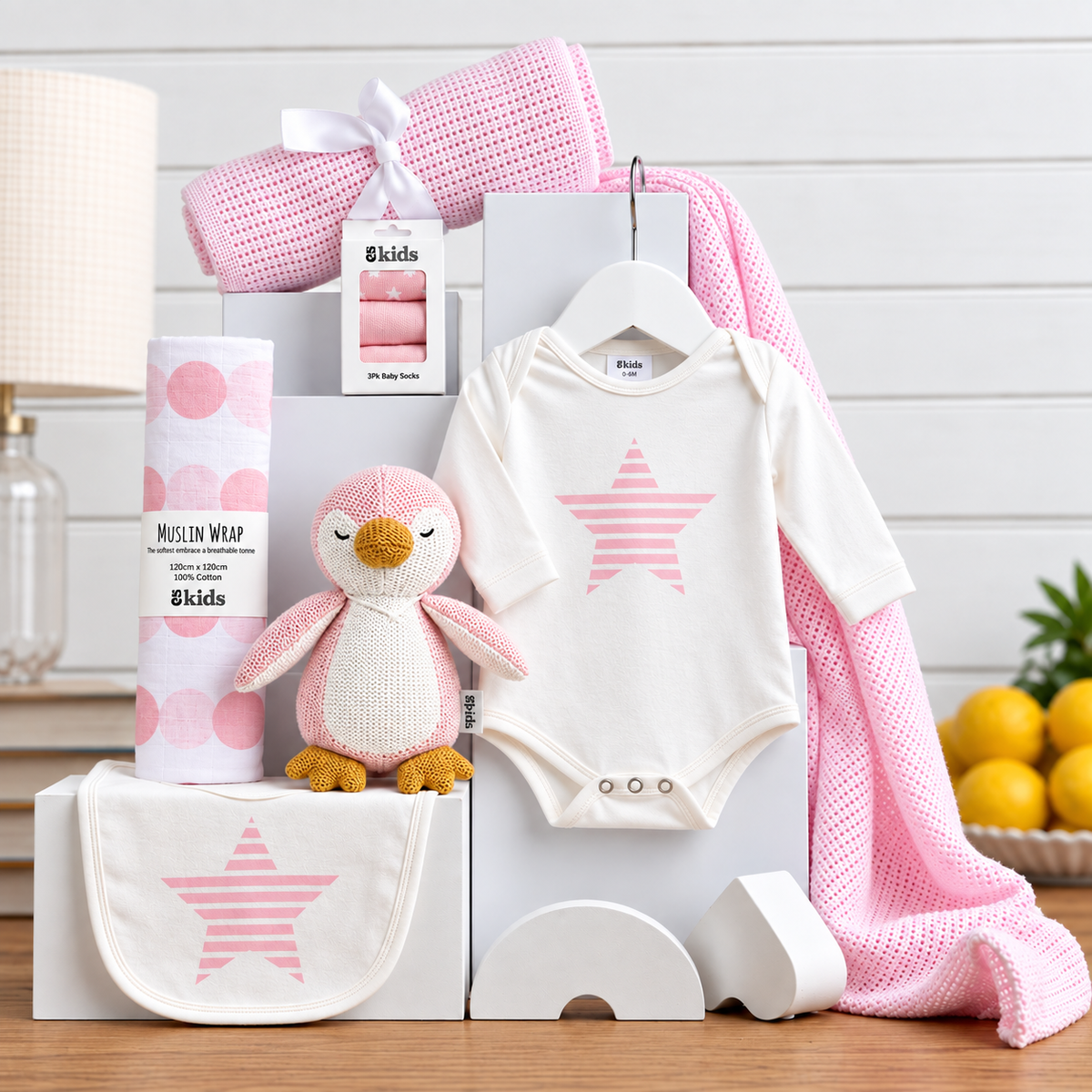 Welcome Baby girl hamper | Newborn hamper delivery