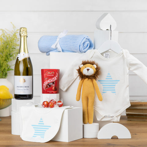Baby Rattle and Bubbles Baby Boy Gift Hamper