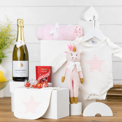 Baby Rattle & Bubbles Baby Girl Gift Hamper