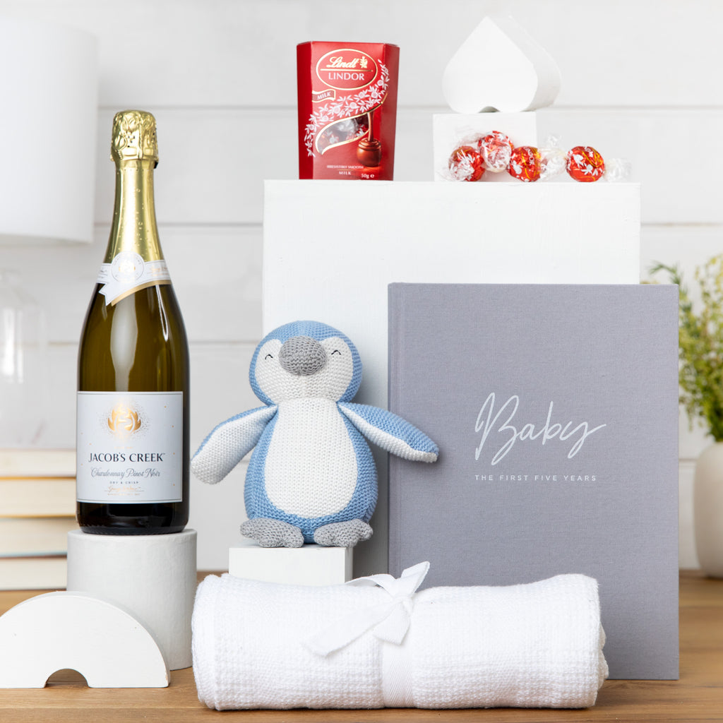 Penguin Keepsake Boy Baby Hamper